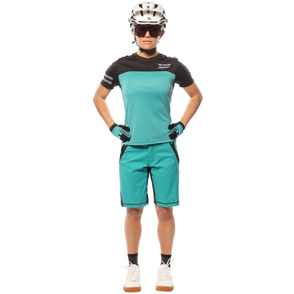 Fasthouse Women's Crossline Mountain Bike Shorts Teal Size 6 NWT - Picture 2 of 6